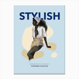 Stylish - Cool Woman 1 Canvas Print