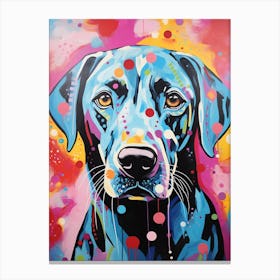 Colourful Pop Art Dog 3 Canvas Print