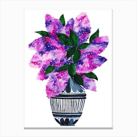 Lilacs Watercolor Canvas Print