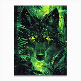Wolf In The Jungle 2 Canvas Print