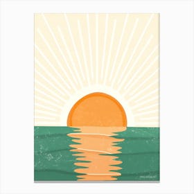 Sunset Over The Ocean 8 Canvas Print