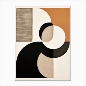 Black And White Karlsruhe Bauhaus Rhythm Canvas Print