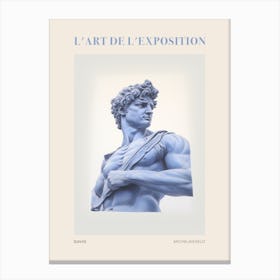 David, Michelangelo, Florence 2 Vintage Poster Canvas Print
