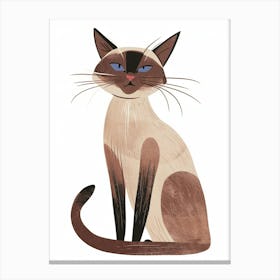 Javanese Cat Clipart Illustration 5 Canvas Print