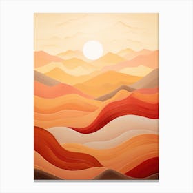 Abstract Desert Landscape Canvas Print