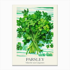 Marche Aux Legumes Parsley Summer Illustration 1 Canvas Print