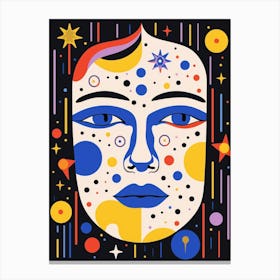 Zodiac Face Illustration 1 Canvas Print