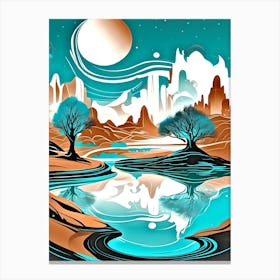 Night In The Forest Canvas Print