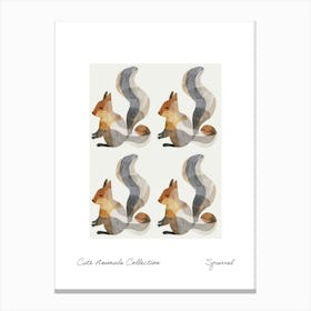 Cute Animals Collection Squirrel 2 Canvas Print