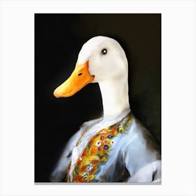Duck Edwin Le Blanc Pet Portraits Canvas Print