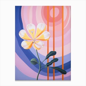 Freesia Flower 4 Hilma Af Klint Inspired Pastel Flower Painting Canvas Print