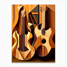 Guitarswoodgrain Canvas Print