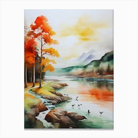 Autumn By The River 2 Canvas Print