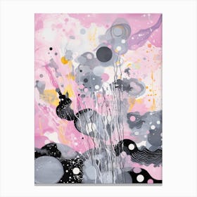 Abstract In Pink And Black Canvas Print