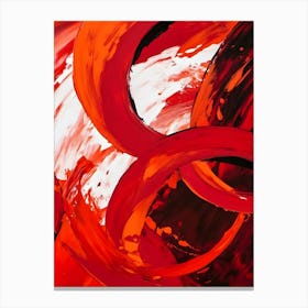 Abstract Red Painting Canvas Print