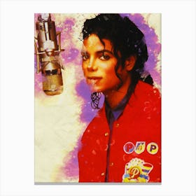 Smudge Of Portrait Recording Studio Michael Jackson Canvas Print