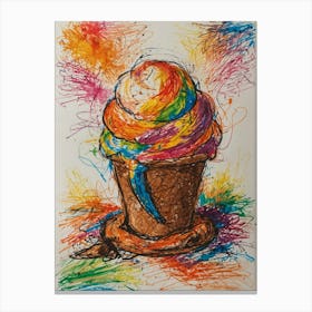 Ice Cream Cone 100 Canvas Print