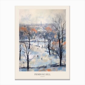 Winter City Park Poster Primrose Hill Park London 2 Canvas Print