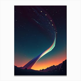 Comet Tail Comic Space Space Canvas Print
