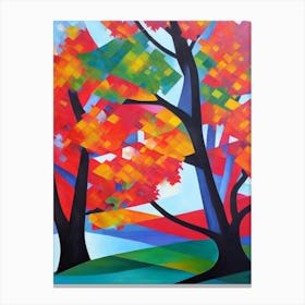 Spanish Oak Tree Cubist Canvas Print