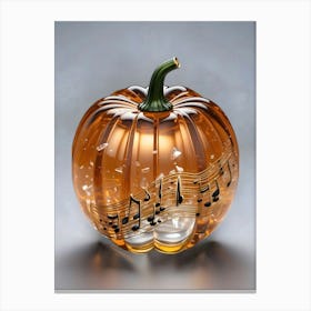 Music Note Pumpkin 1 Canvas Print