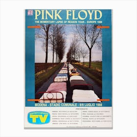 Pink Floyd 1988 Lapse Of Reason Europe Tour Concert Poster Canvas Print