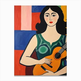 Woman With A Guitar Canvas Print