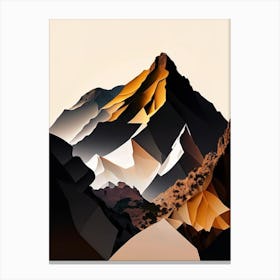 Teide National Park Spain Cut Out PaperII Canvas Print