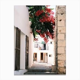Street in Eivissa // Ibiza Travel Photography Canvas Print