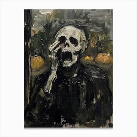 Skeleton Screaming Canvas Print