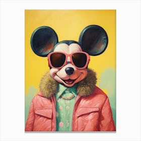 Mickey Mouse Fashion Art Canvas Print