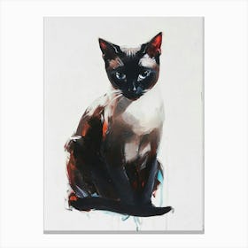 Siamese Cat Painting 1 Canvas Print