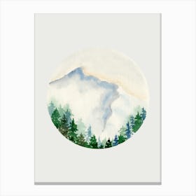 Watercolor Of Mountains 3 Canvas Print