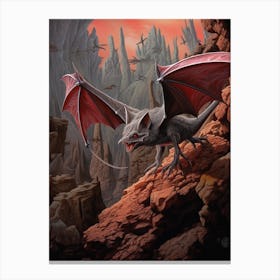 Mexican Free Tailed Bat Vintage Illustration 4 Canvas Print