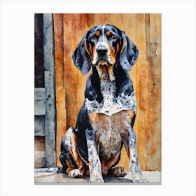 Bluetick Coonhound Abstra Canvas Print