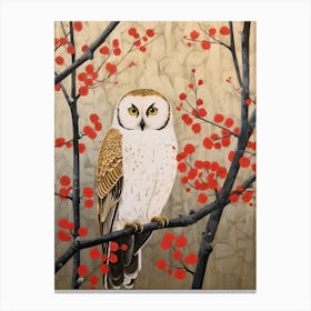 Bird Illustration Owl 1 Canvas Print
