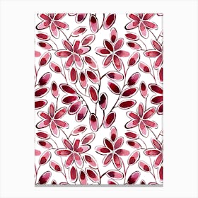 Hibiscus Abstract Floral Botanical Canvas Print