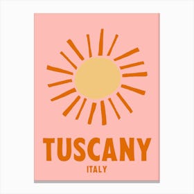 Tuscany, Italy, Graphic Style Poster 1 Canvas Print