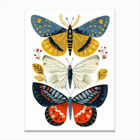 Colourful Insect Illustration Butterfly 8 Canvas Print