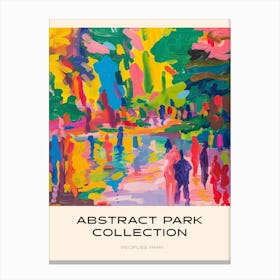 Abstract Park Collection Poster Peoples Park Shanghai China 2 Canvas Print