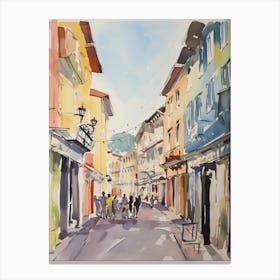 Rimini, Italy Watercolour Streets 1 Canvas Print