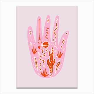 Pink Peace Canvas Print