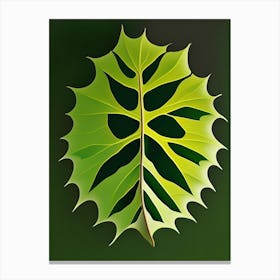 Sycamore Leaf Vibrant Inspired 1 Canvas Print
