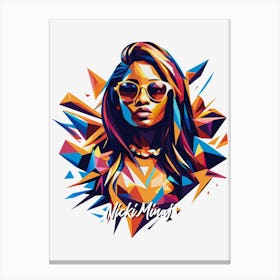 Nicki Minaj 02 Portrait Music Icon Style WPAP Pop Art Canvas Print