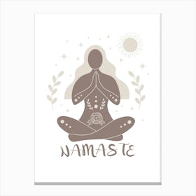 NAMASTE SUN Canvas Print