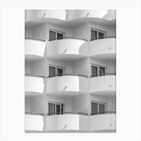 Balconies Of A Hotel Mallorca Spain Canvas Print