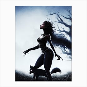 Werewolf Woman Canvas Print
