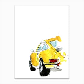 Yellow Porsche 911 Canvas Print