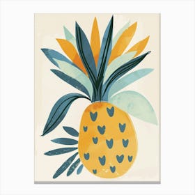 Pineapple Tree Illustration Flat 6 Canvas Print
