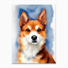 Portuguese Podengo Pequeno Watercolour dog Canvas Print